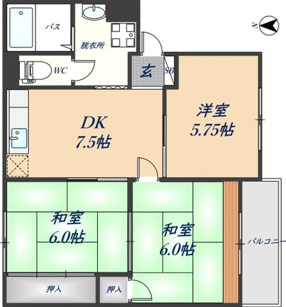 ベルドミールの物件間取画像